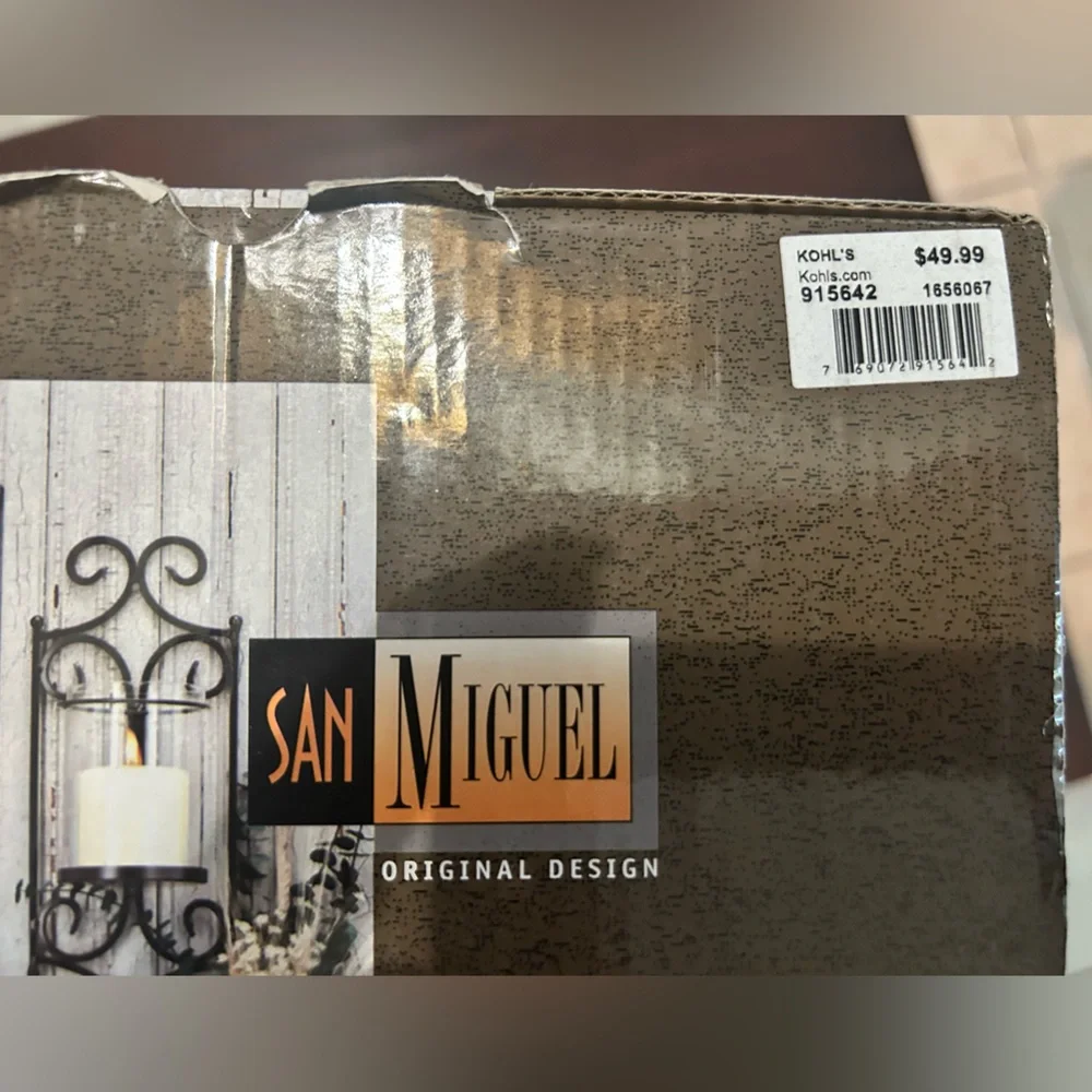 San Miguel Black Wall Sconce Candle Holder